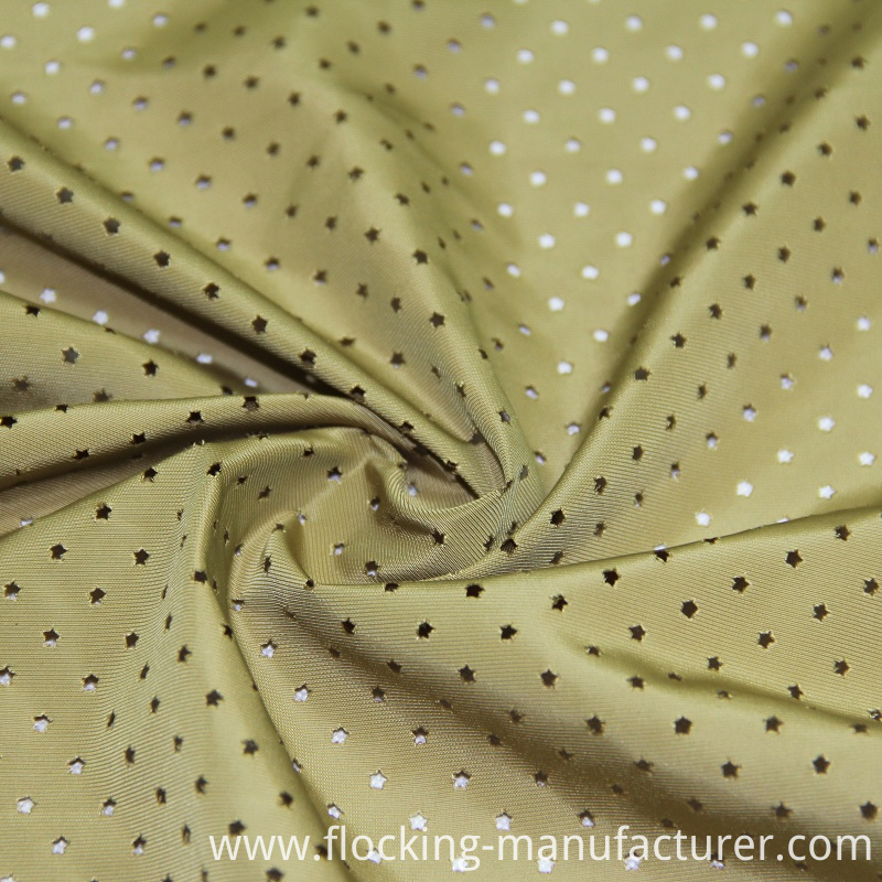 Woven Polyester Memory Fabric with Mesh Hole Finish